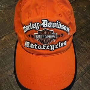 Harley-Davidson Orange Distressed Cap